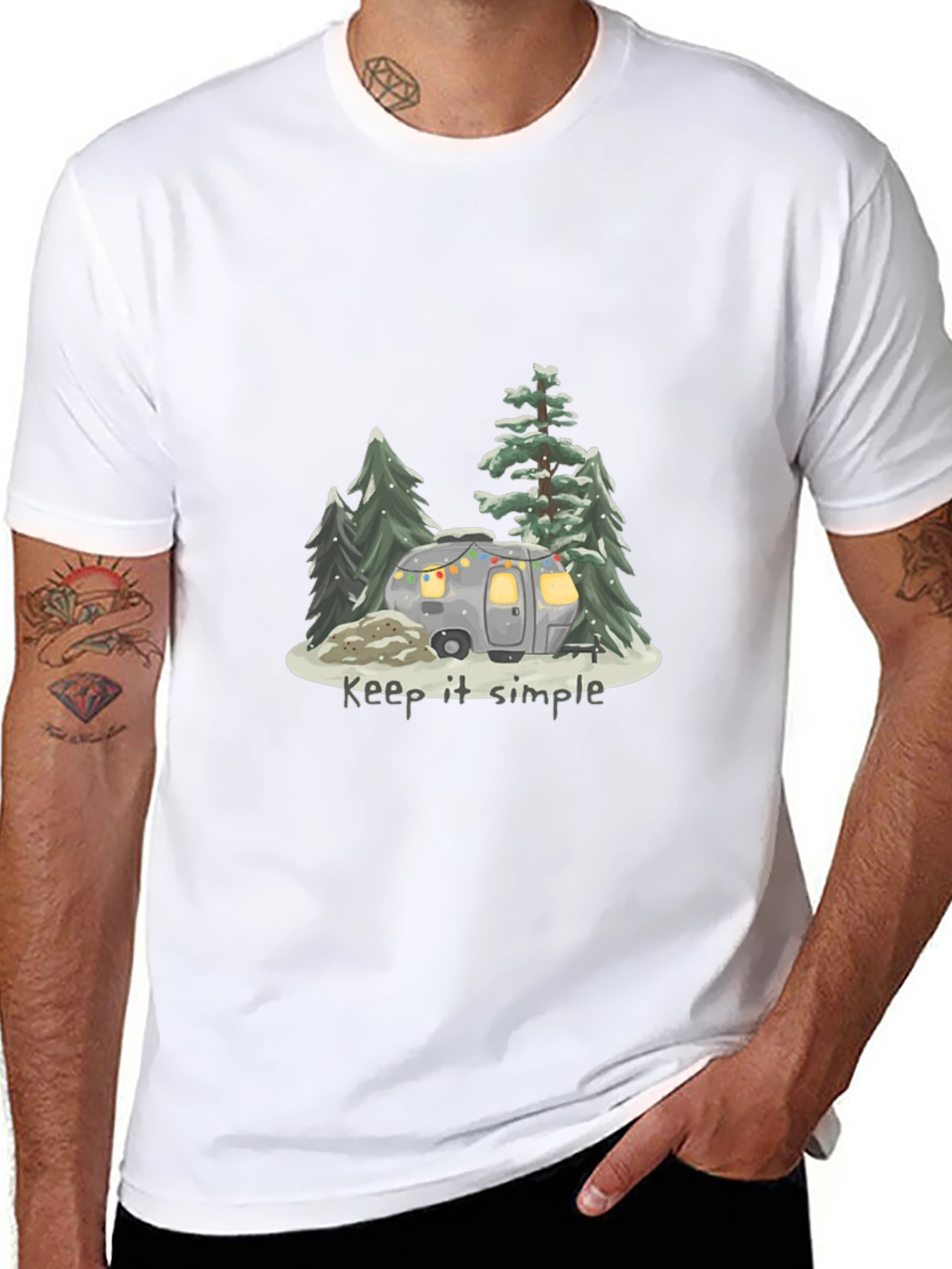 Keep It Simple Camping T-Shirt - Black