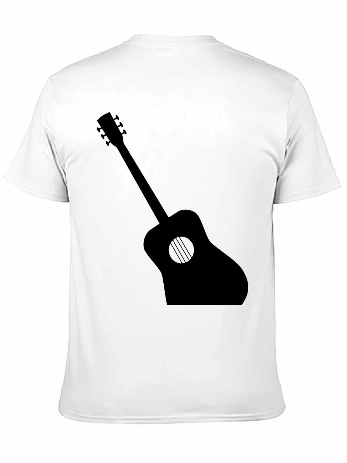 Guitar Silhouette Graphic Tee - Black