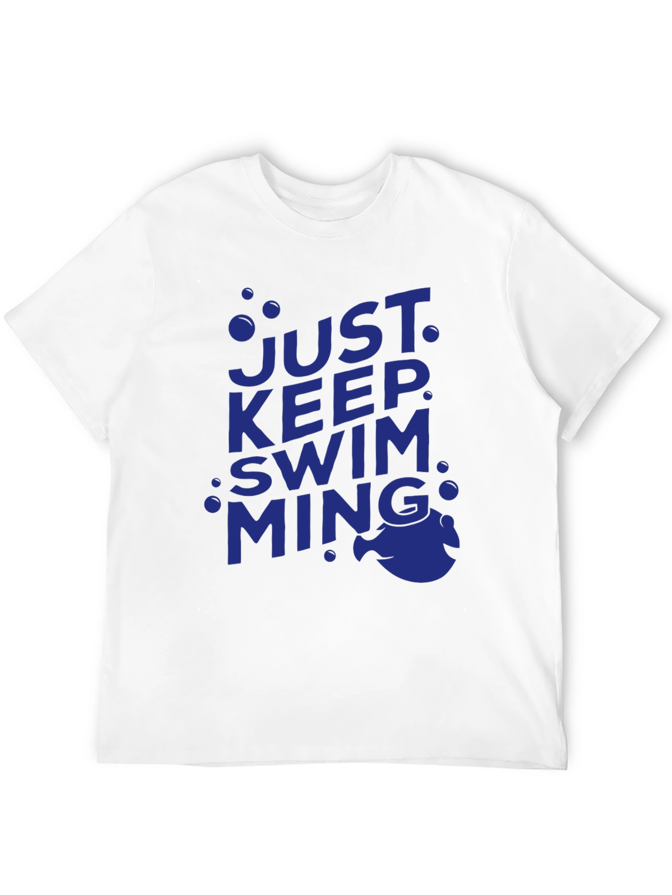Just Keep Swimming Tee - Black Cotton Casual Shirt