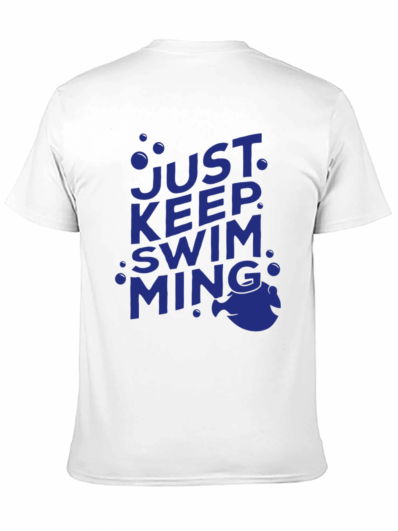 Just Keep Swimming Tee - Black Cotton Casual Shirt
