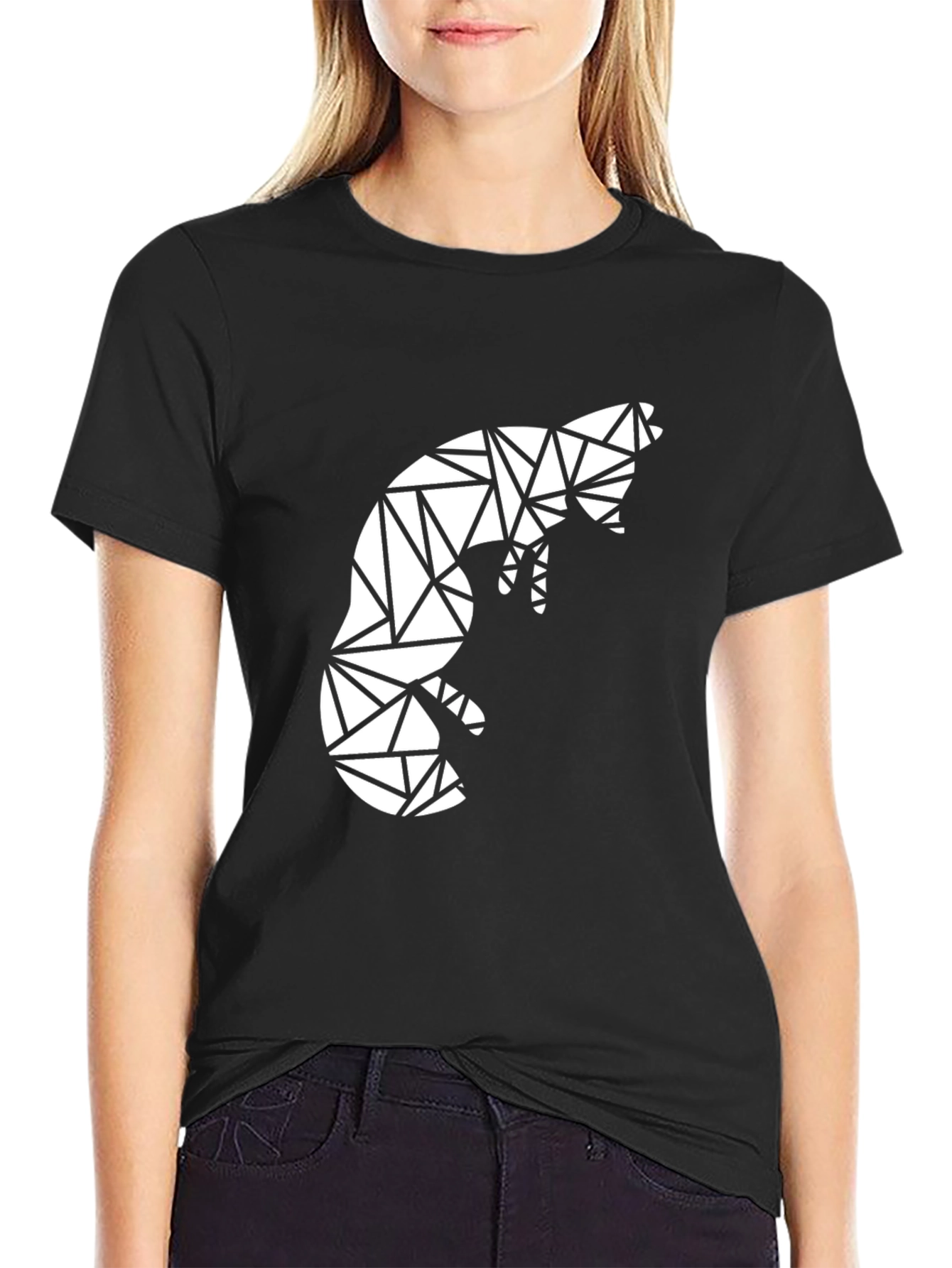 Geometric Fox Graphic T-Shirt