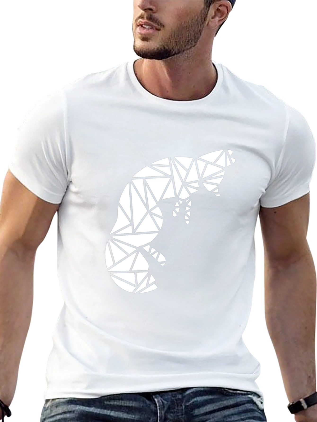 Geometric Fox Graphic T-Shirt