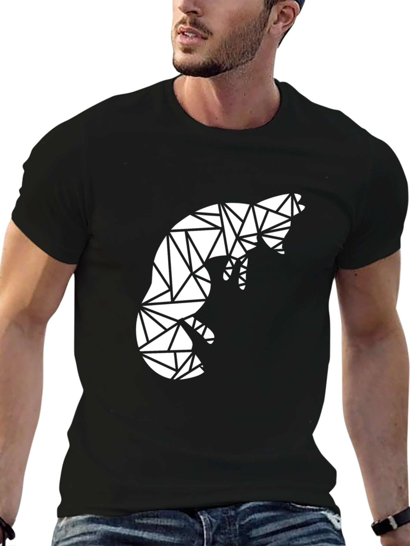 Geometric Fox Graphic T-Shirt
