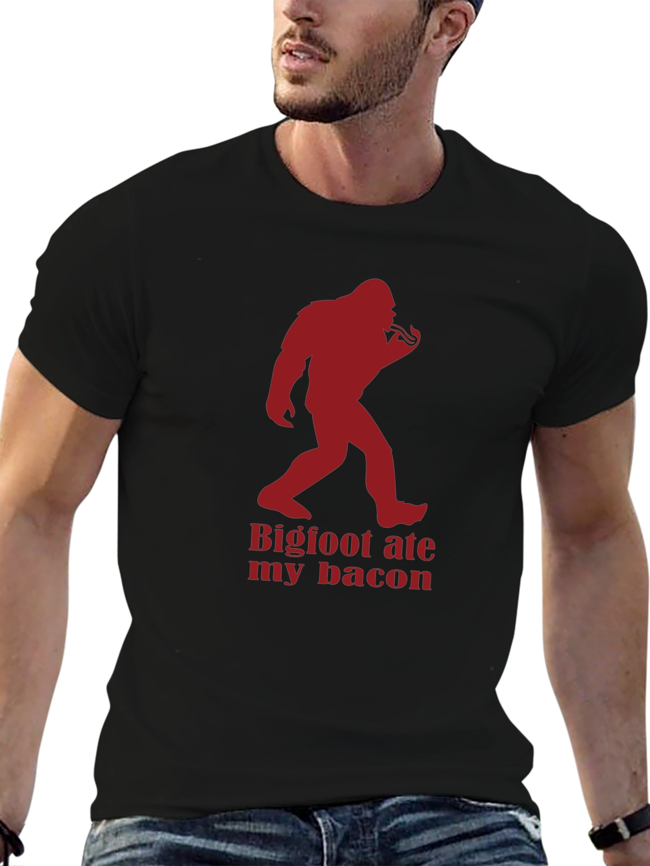Bigfoot Ate My Bacon Graphic Tee