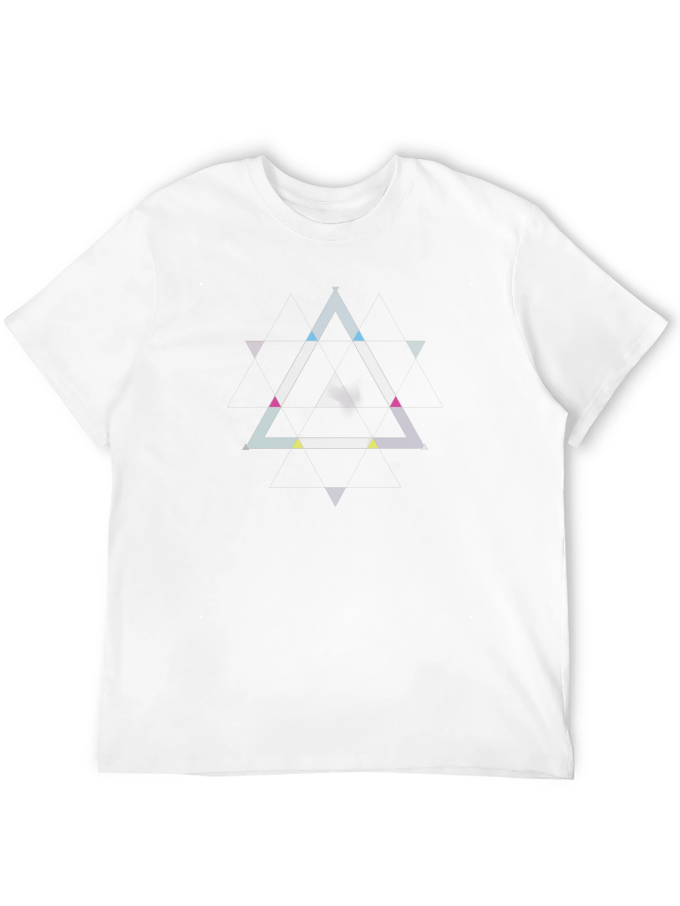 Geometric Triangle Graphic Black T-Shirt