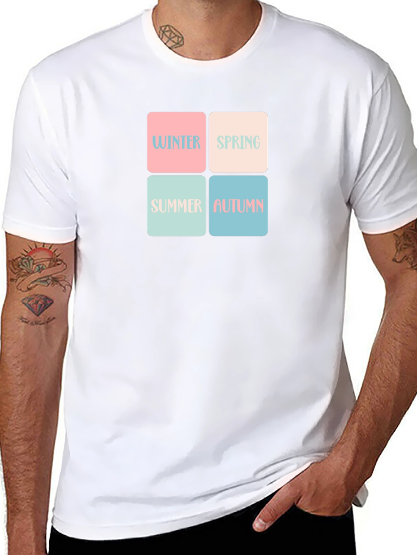 Seasons T-Shirt: Winter Spring Summer Autumn Design