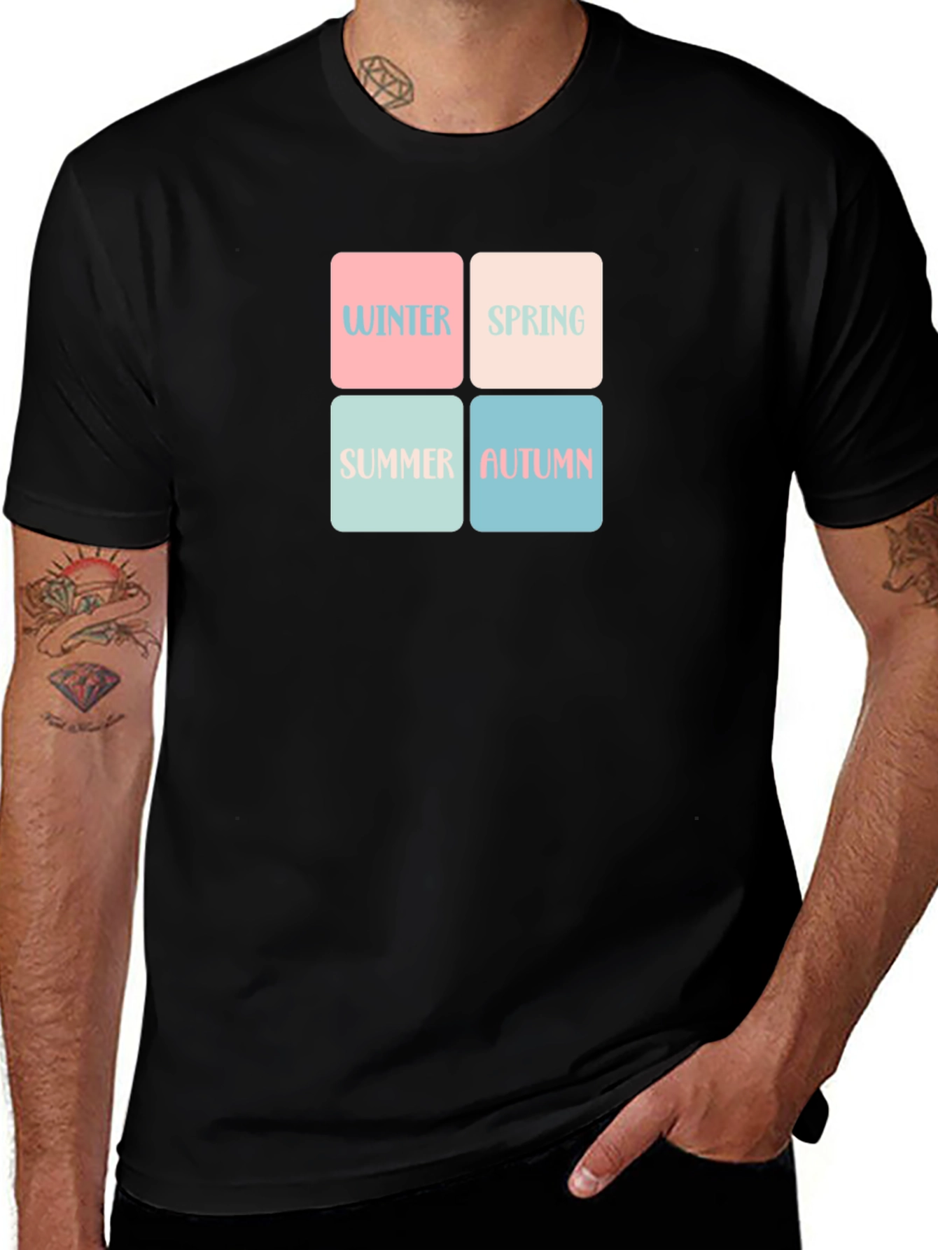 Seasons T-Shirt: Winter Spring Summer Autumn Design