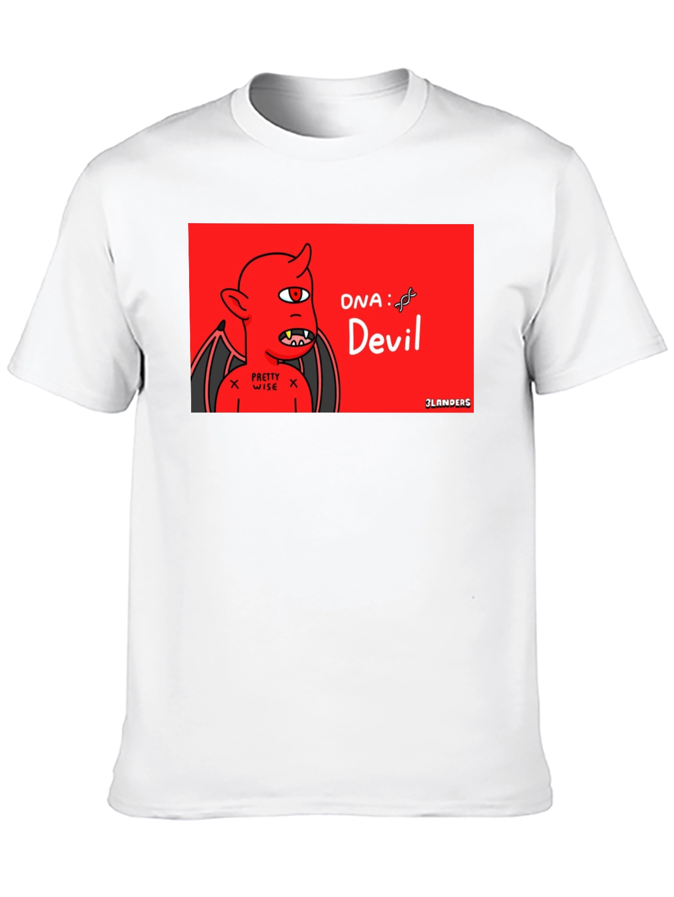 DNA Devil T-Shirt - Red Cartoon Graphic Tee