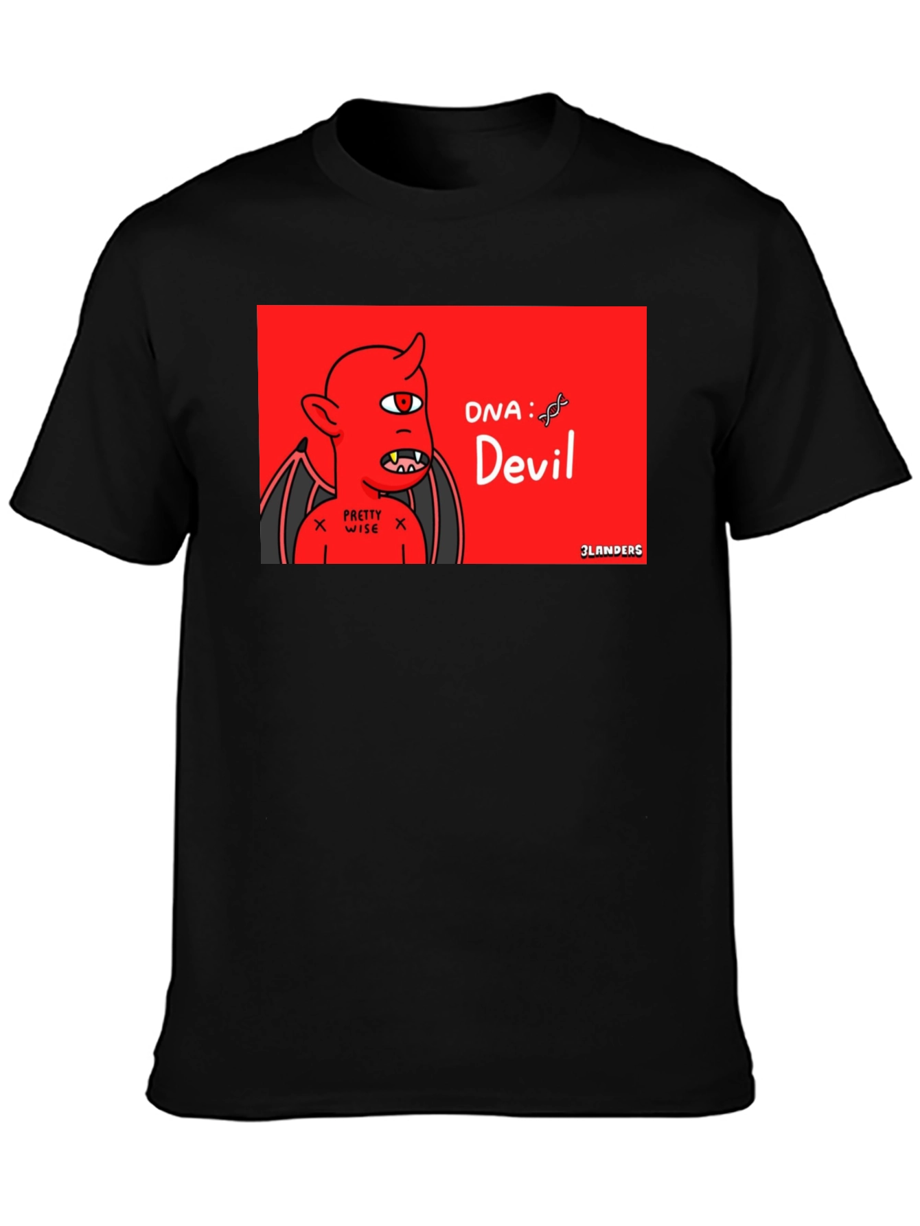 DNA Devil T-Shirt - Red Cartoon Graphic Tee