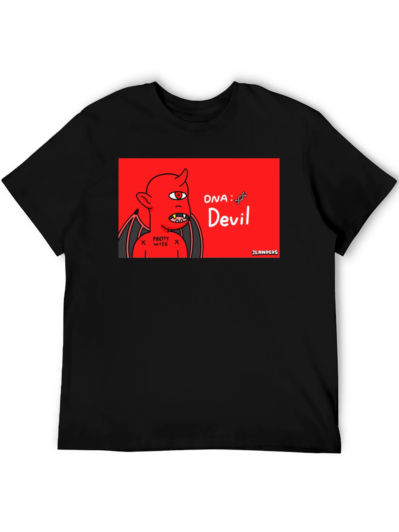 DNA Devil T-Shirt - Red Cartoon Graphic Tee