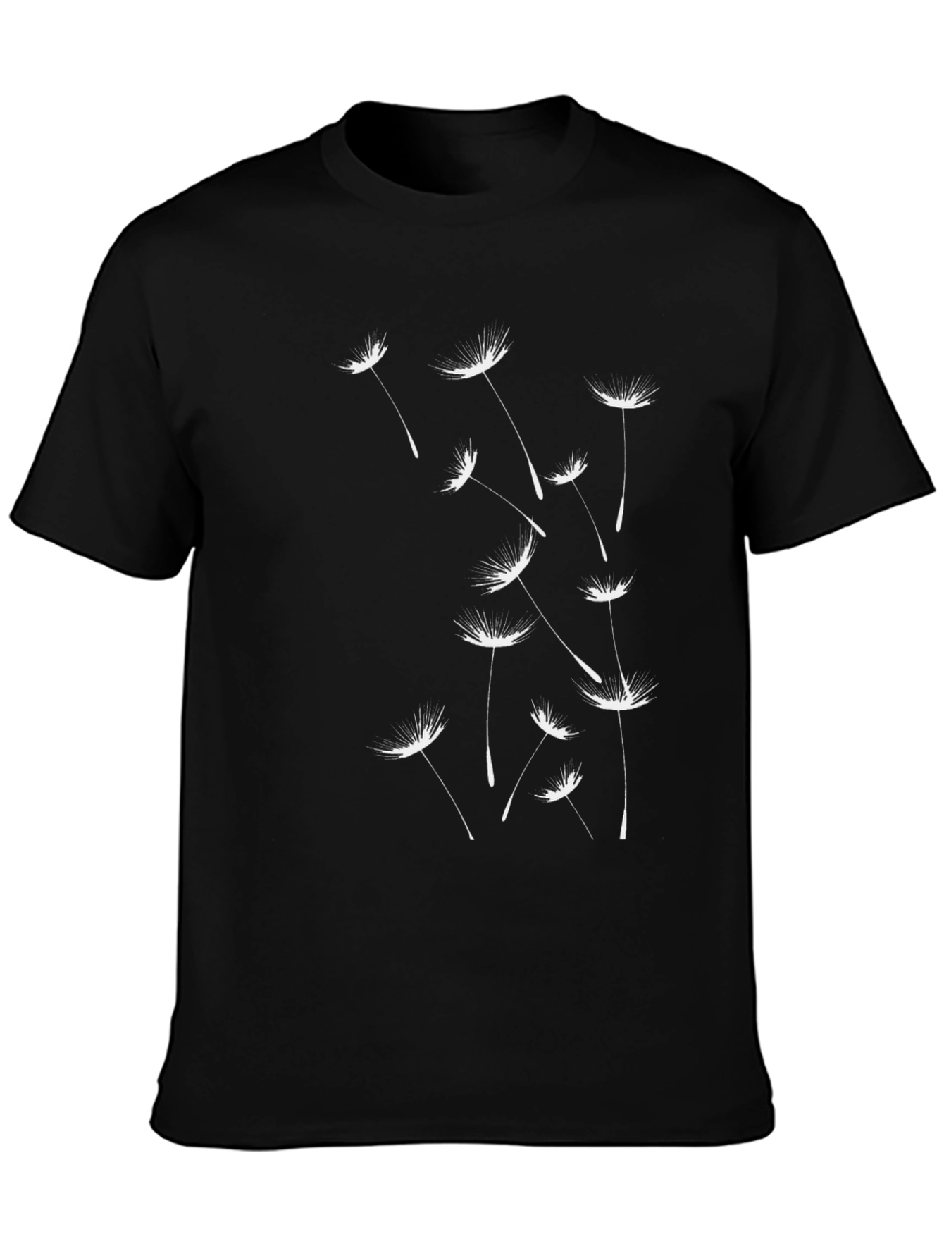 Dandelion Wishes Graphic Tee - Black Cotton