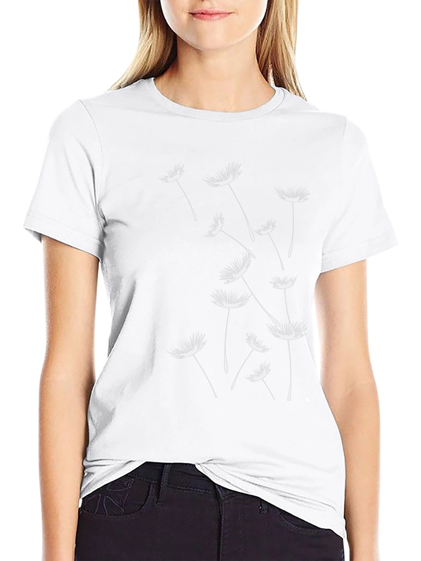 Dandelion Wishes Graphic Tee - Black Cotton