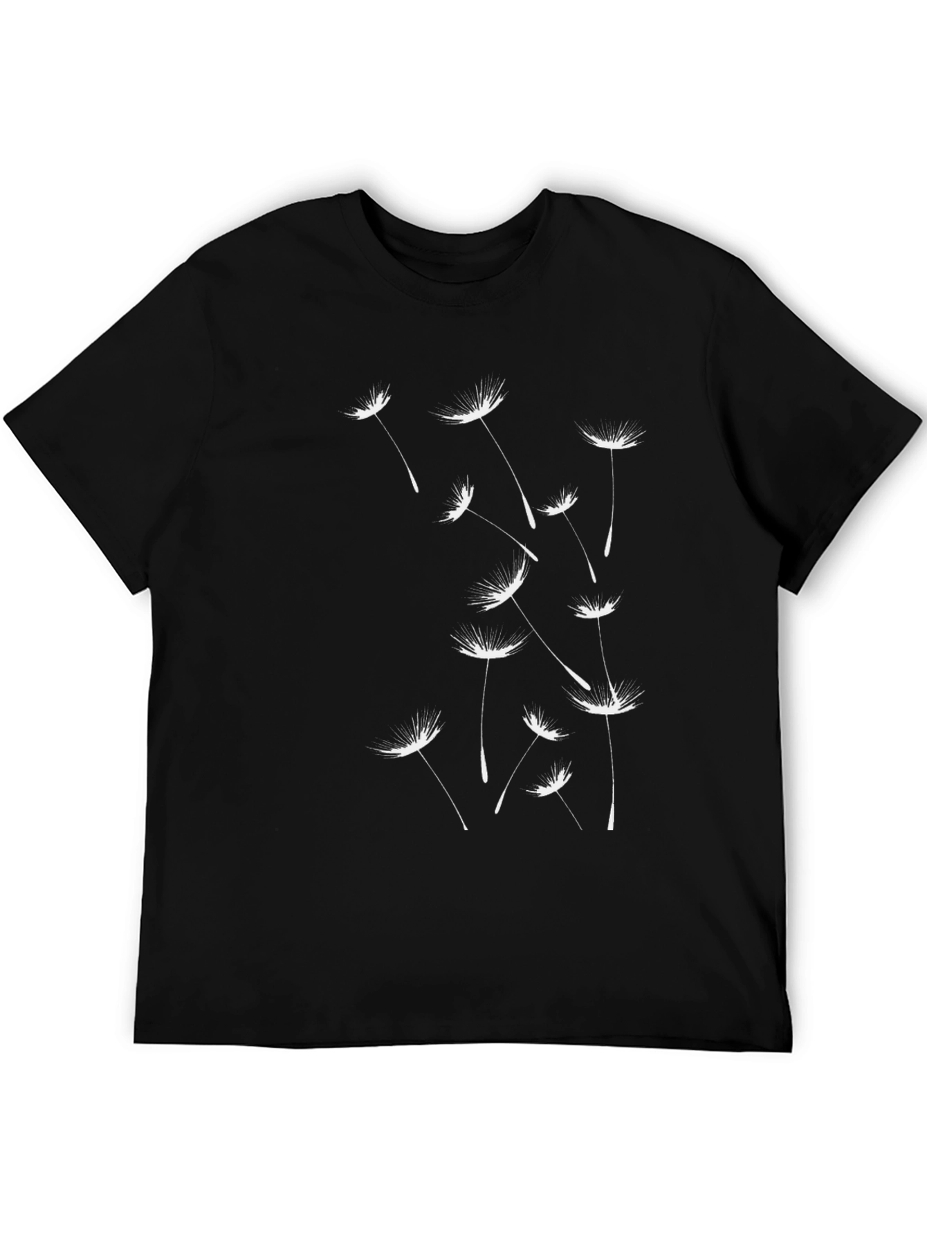 Dandelion Wishes Graphic Tee - Black Cotton