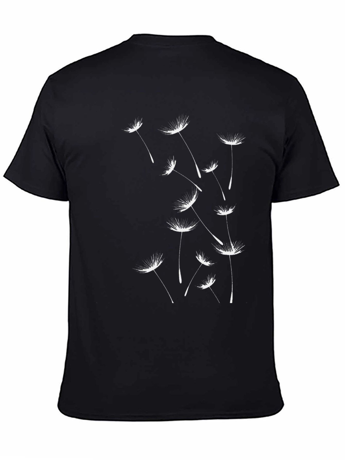 Dandelion Wishes Graphic Tee - Black Cotton