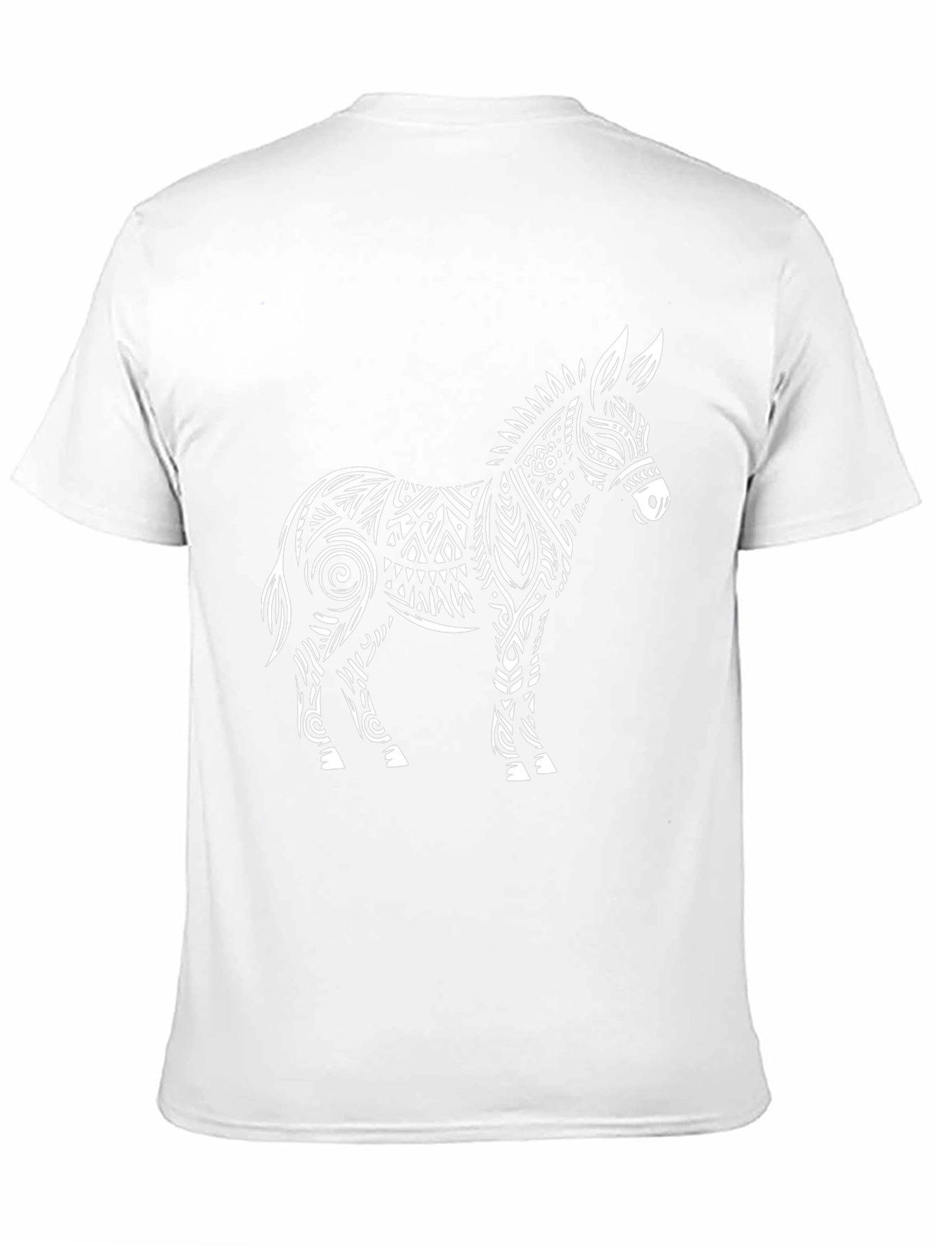 Tribal Donkey Graphic Tee - Unique Mens Black T-Shirt