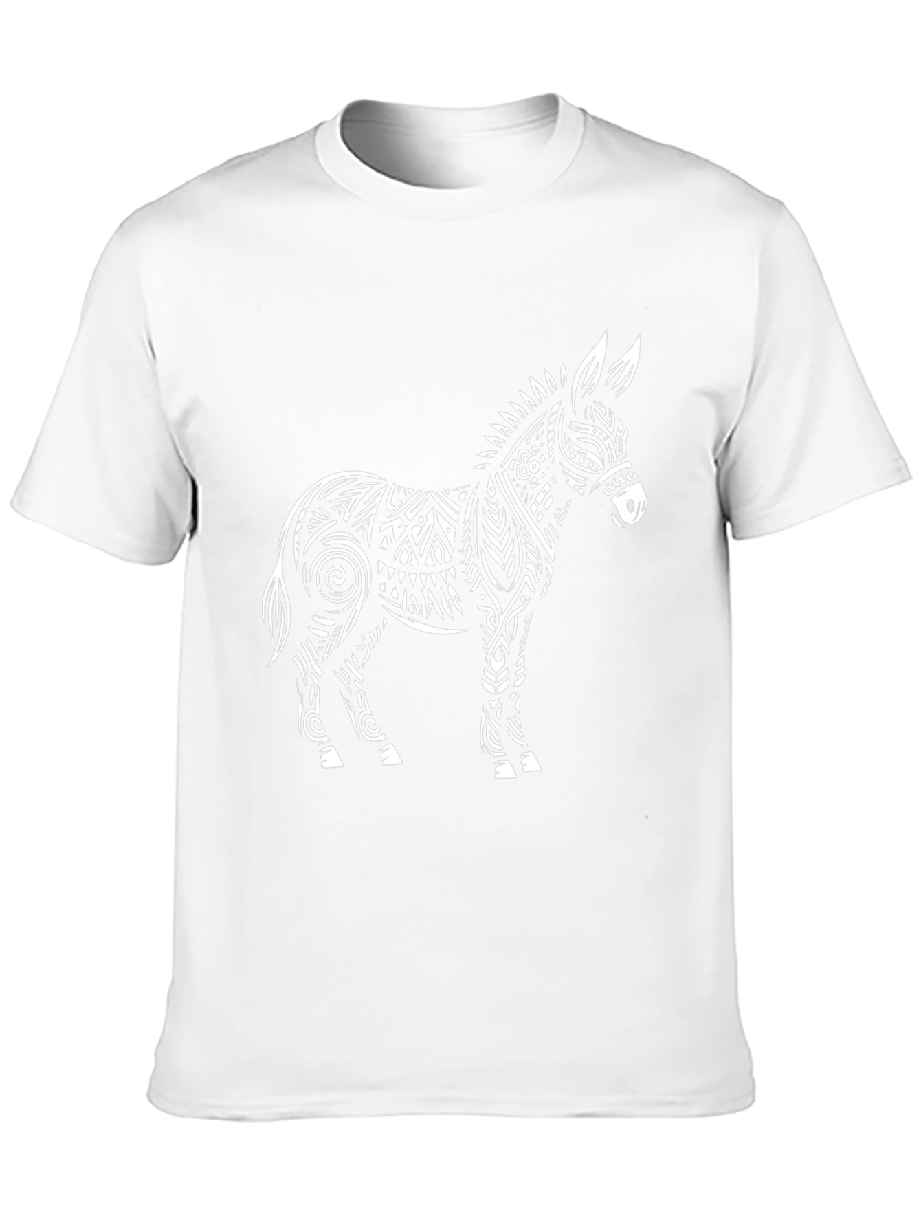 Tribal Donkey Graphic Tee - Unique Mens Black T-Shirt