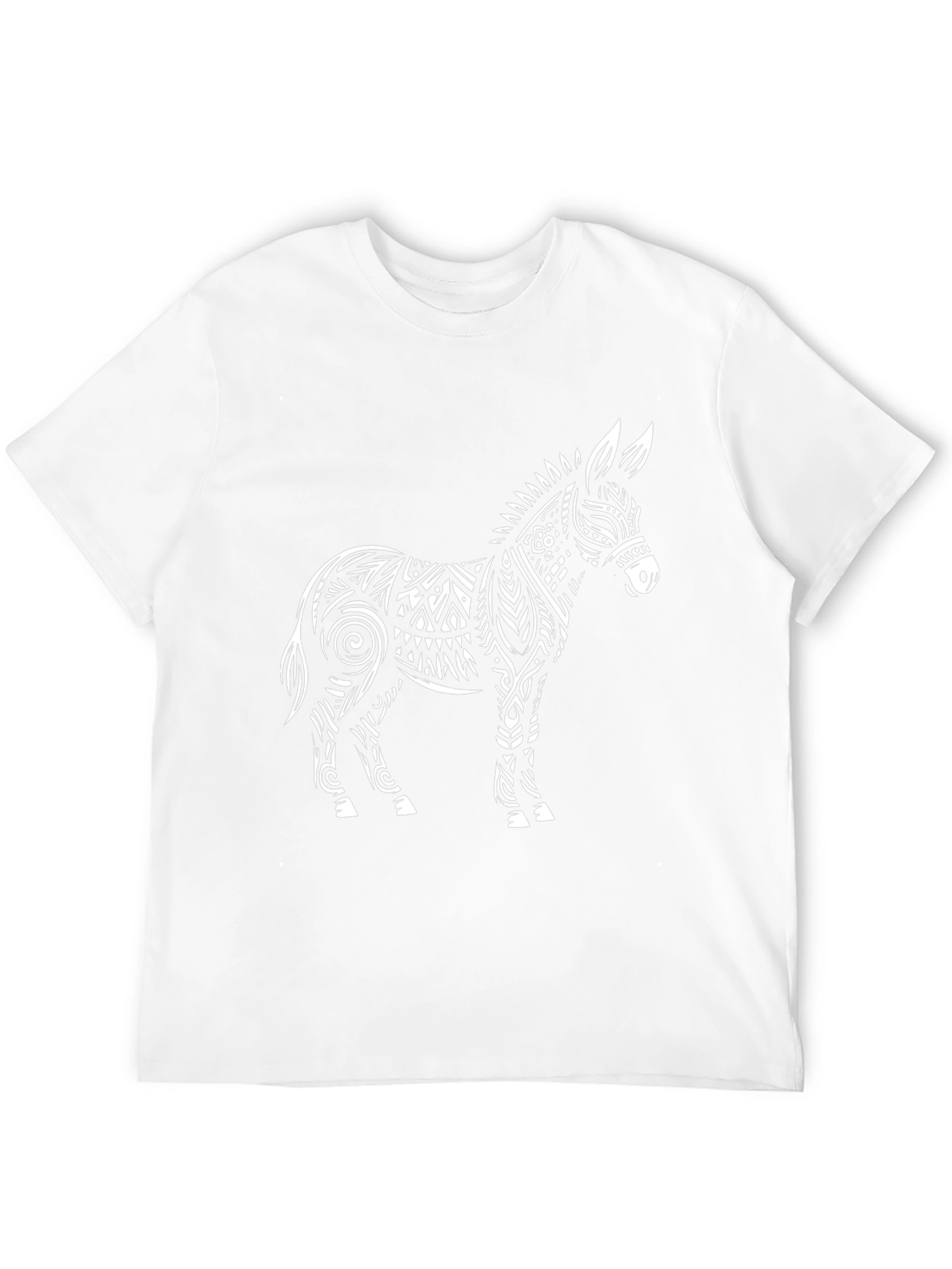 Tribal Donkey Graphic Tee - Unique Mens Black T-Shirt