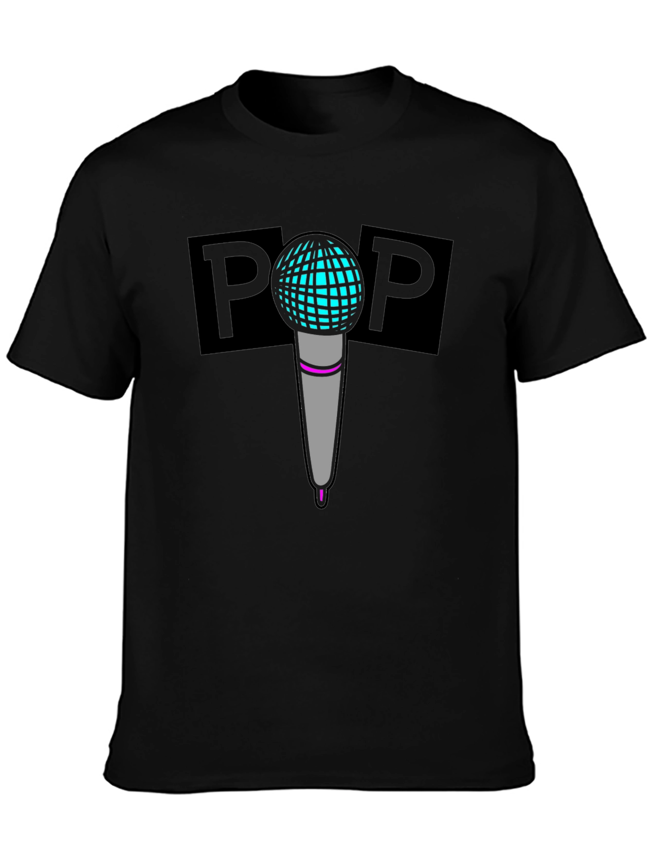 Pop Art Microphone T-Shirt - Cool Music Tee