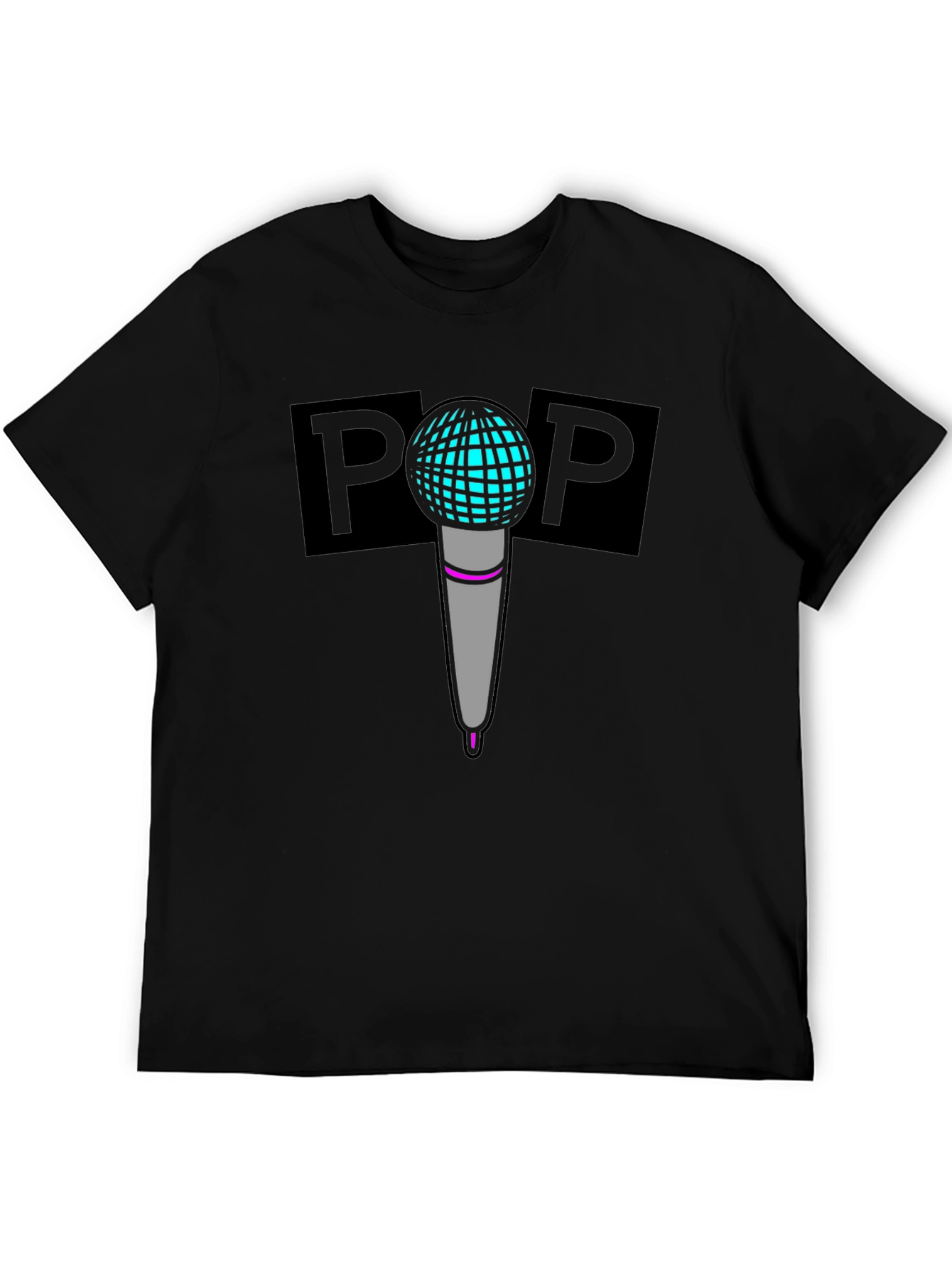 Pop Art Microphone T-Shirt - Cool Music Tee