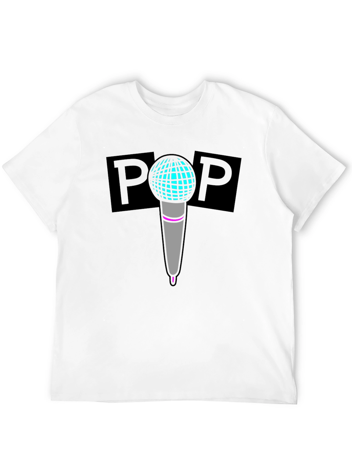 Pop Art Microphone T-Shirt - Cool Music Tee