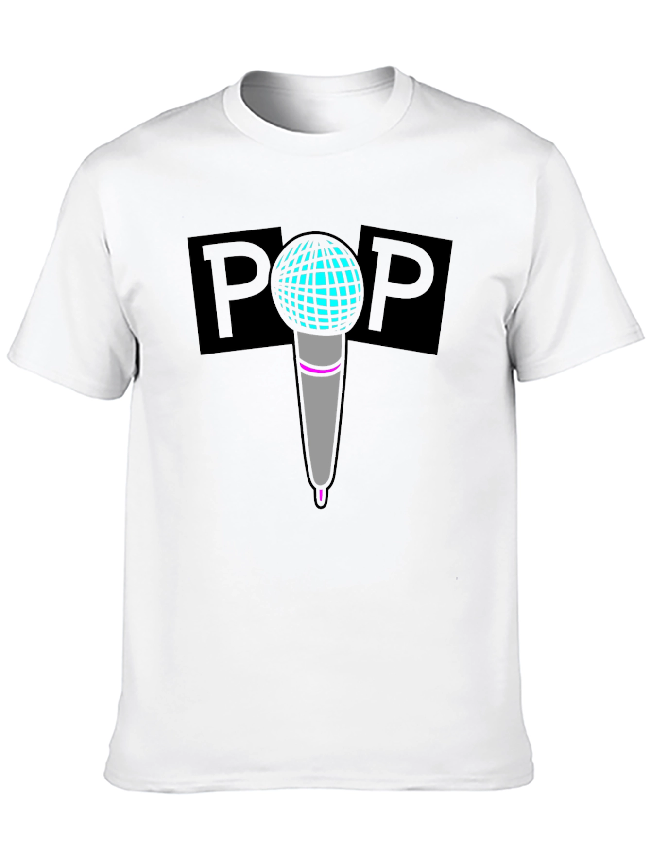 Pop Art Microphone T-Shirt - Cool Music Tee
