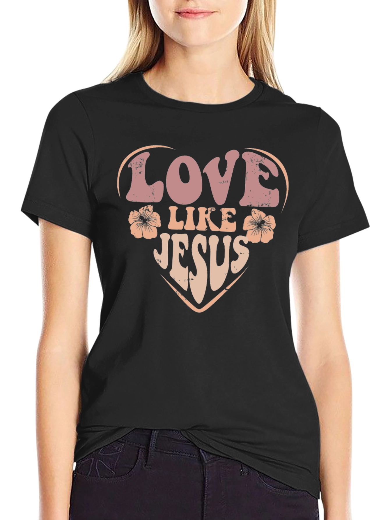 Love Like Jesus Graphic Tee - Black