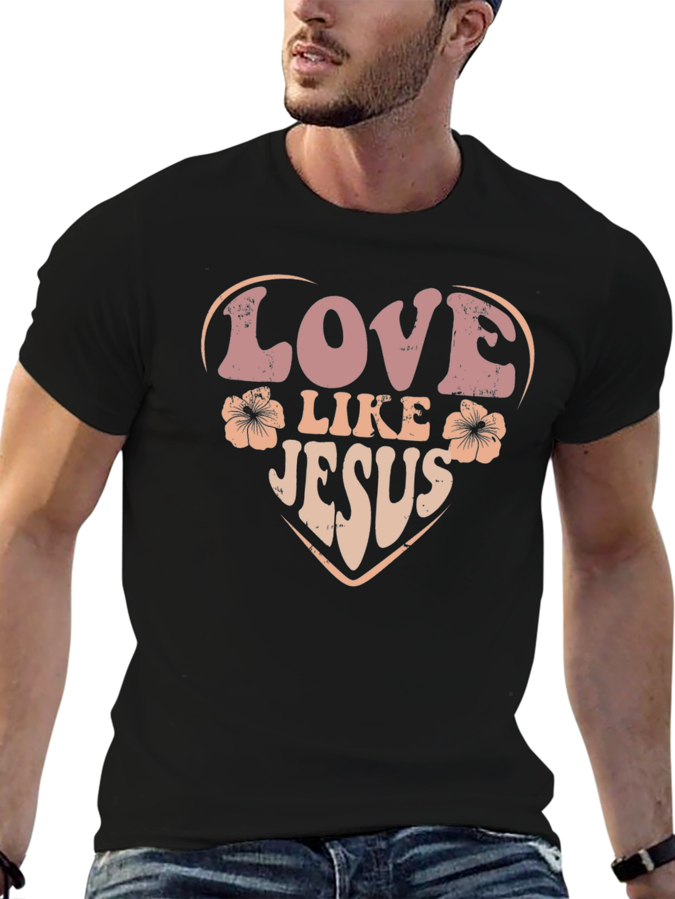 Love Like Jesus Graphic Tee - Black