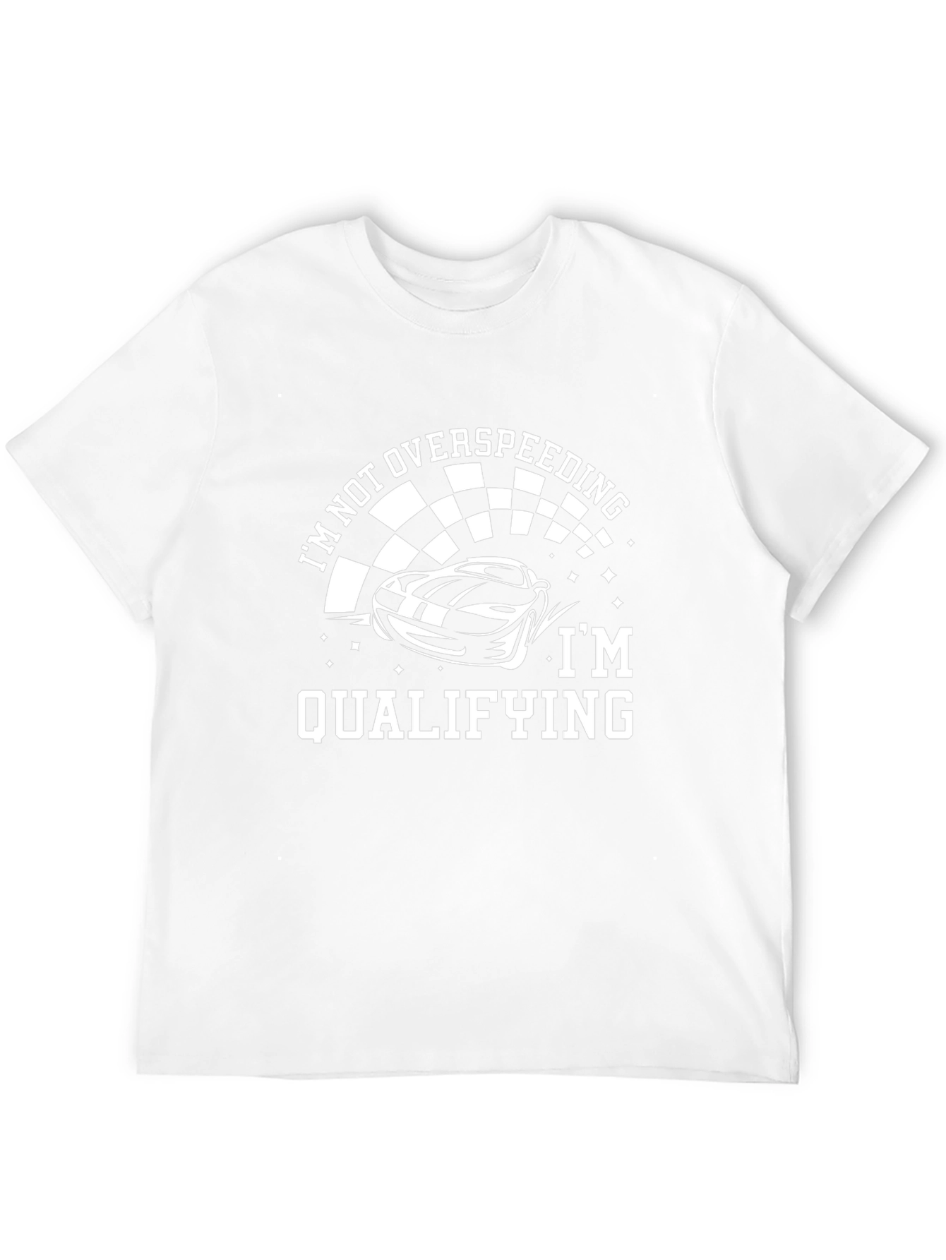 Im Not Overspeeding Im Qualifying Mens Black T-Shirt