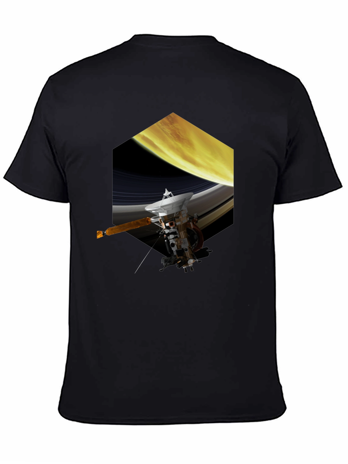 Saturn Probe Graphic Tee - Space Exploration Shirt