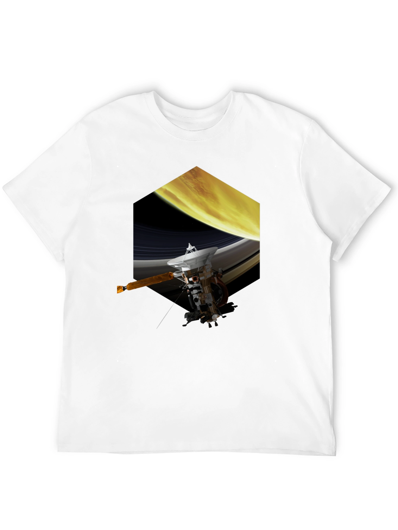 Saturn Probe Graphic Tee - Space Exploration Shirt