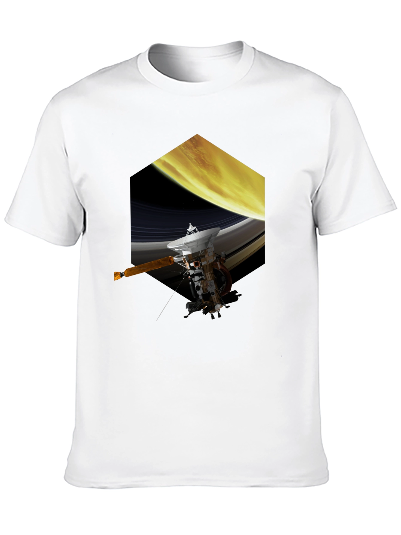 Saturn Probe Graphic Tee - Space Exploration Shirt