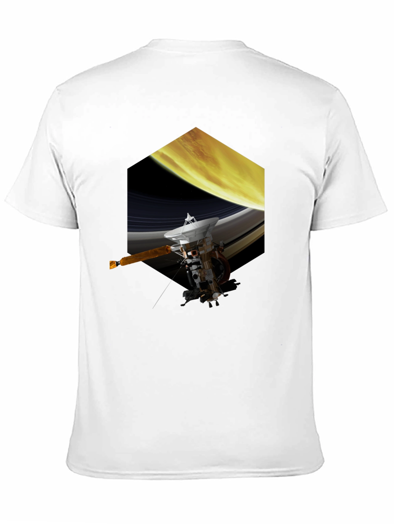 Saturn Probe Graphic Tee - Space Exploration Shirt
