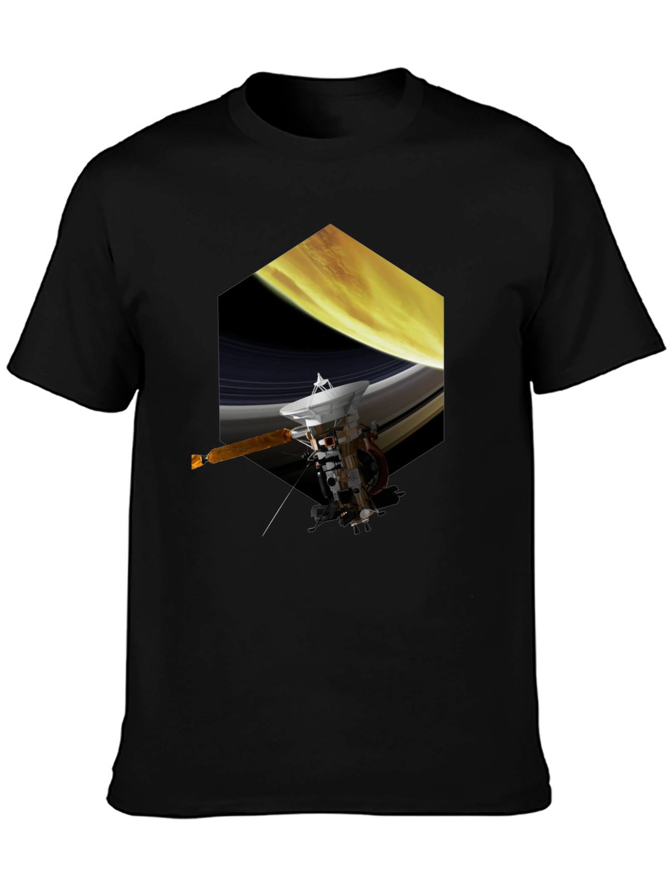 Saturn Probe Graphic Tee - Space Exploration Shirt