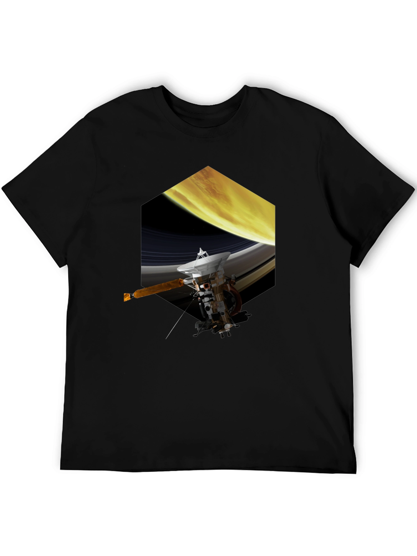 Saturn Probe Graphic Tee - Space Exploration Shirt