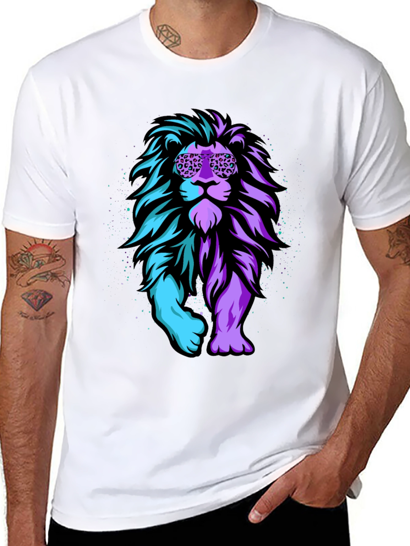 Cool Lion Graphic Tee - Black T-Shirt