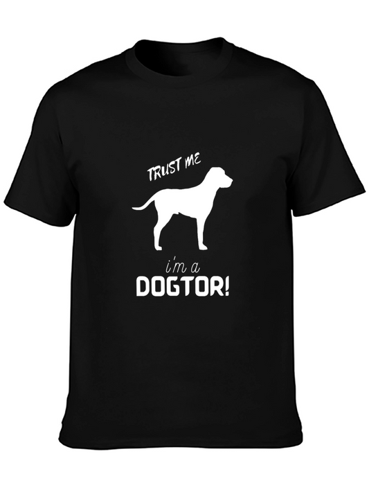 Trust Me Im A Dogtor Black T-Shirt