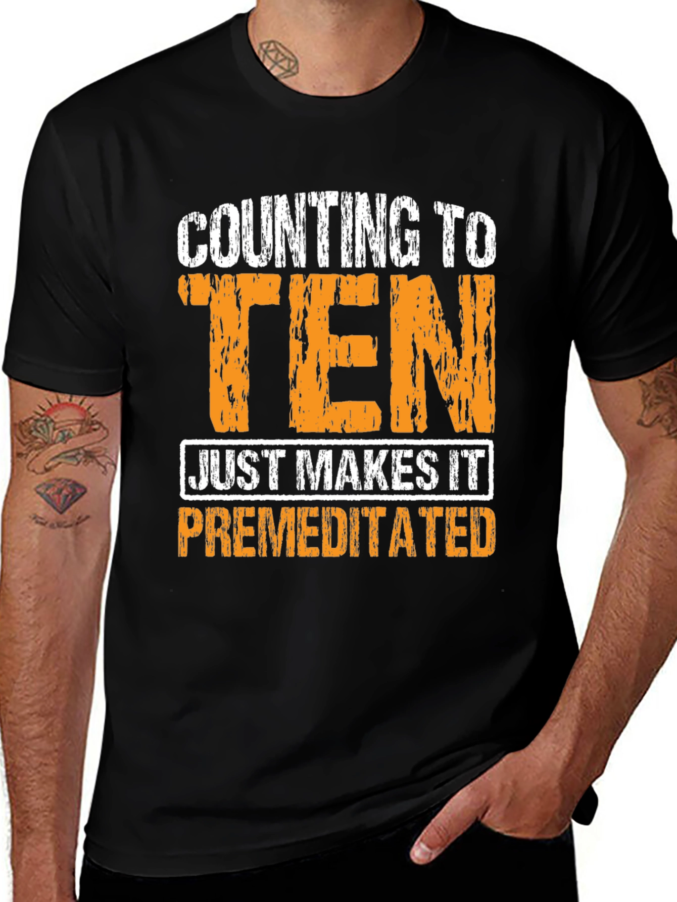 Counting to Ten - Funny Graphic T-Shirt