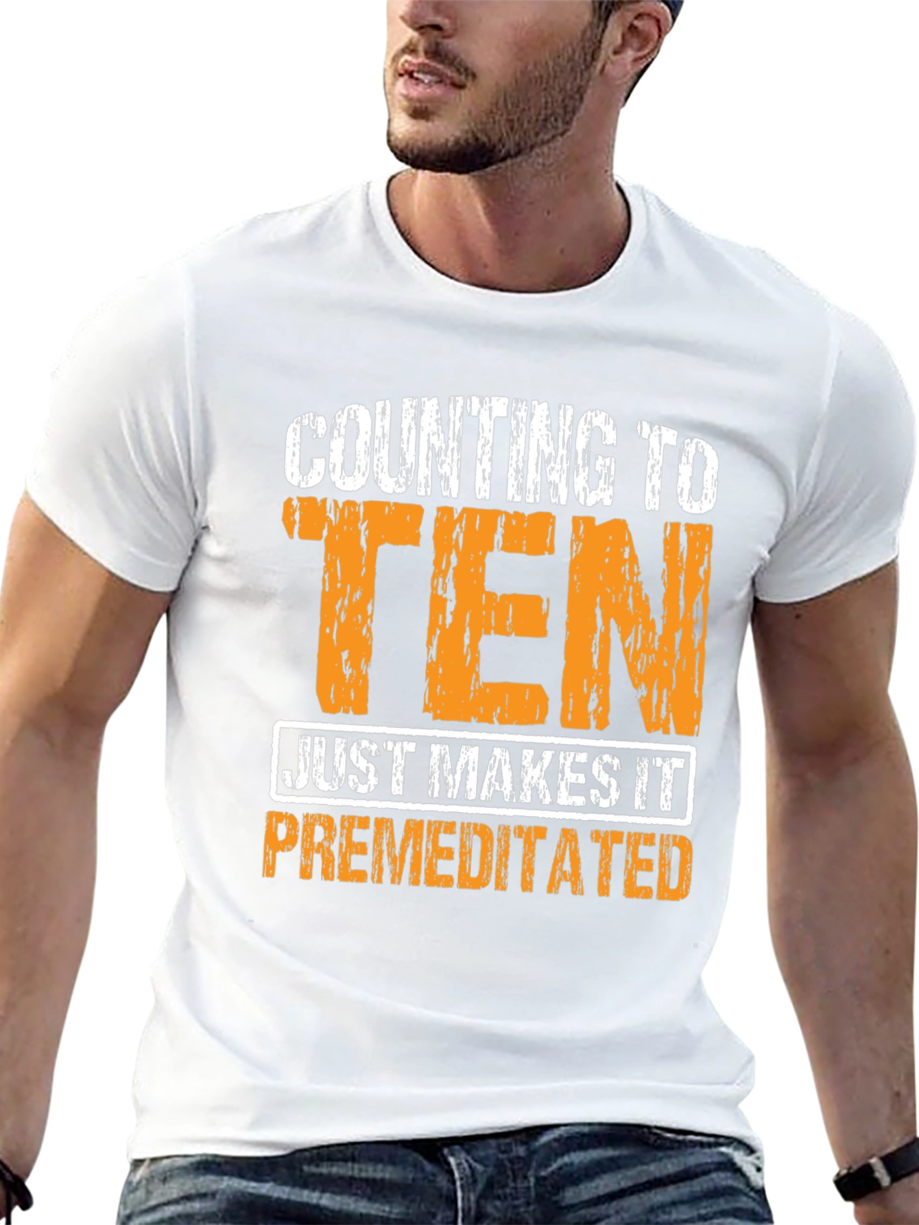 Counting to Ten - Funny Graphic T-Shirt