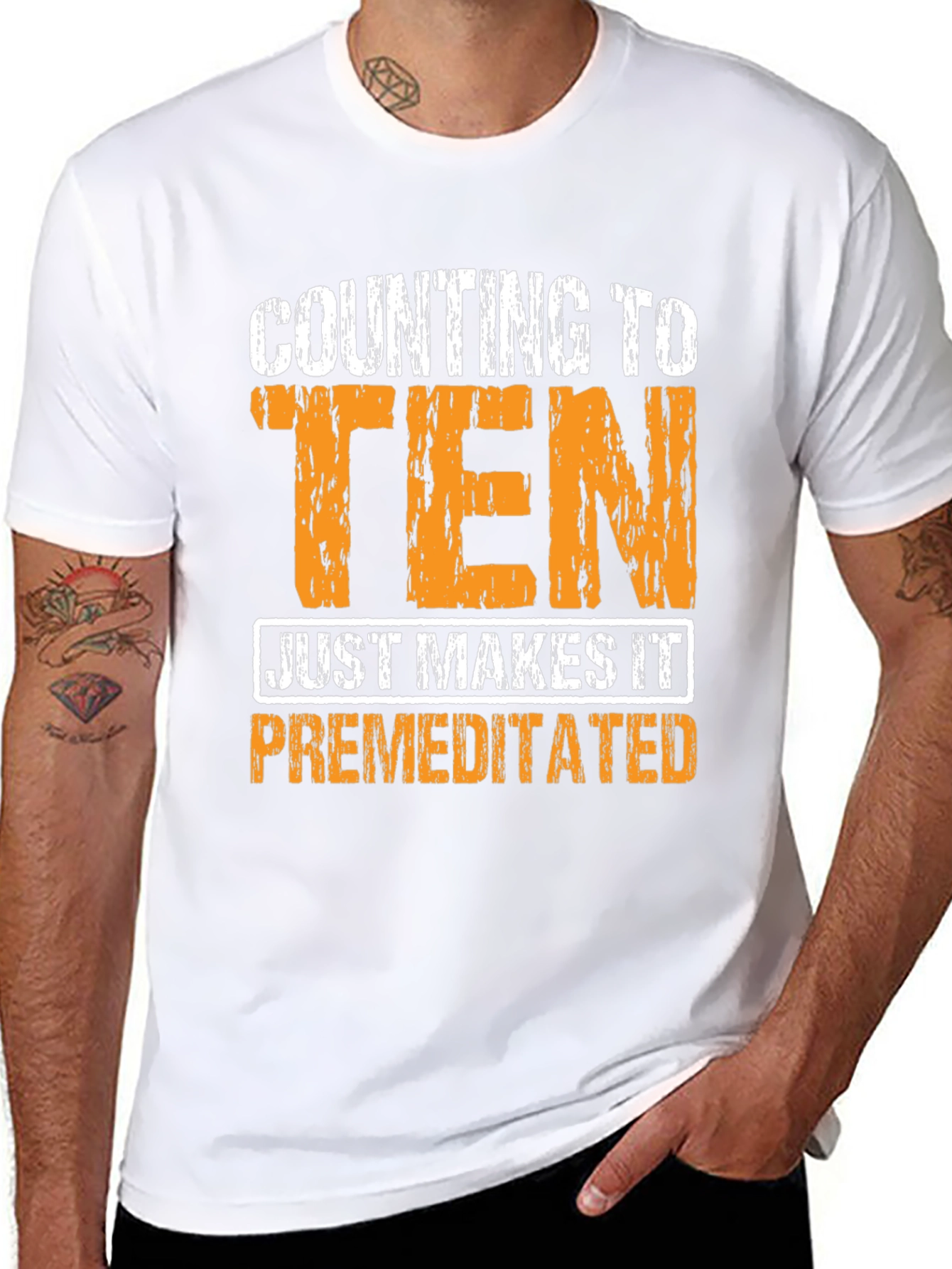 Counting to Ten - Funny Graphic T-Shirt