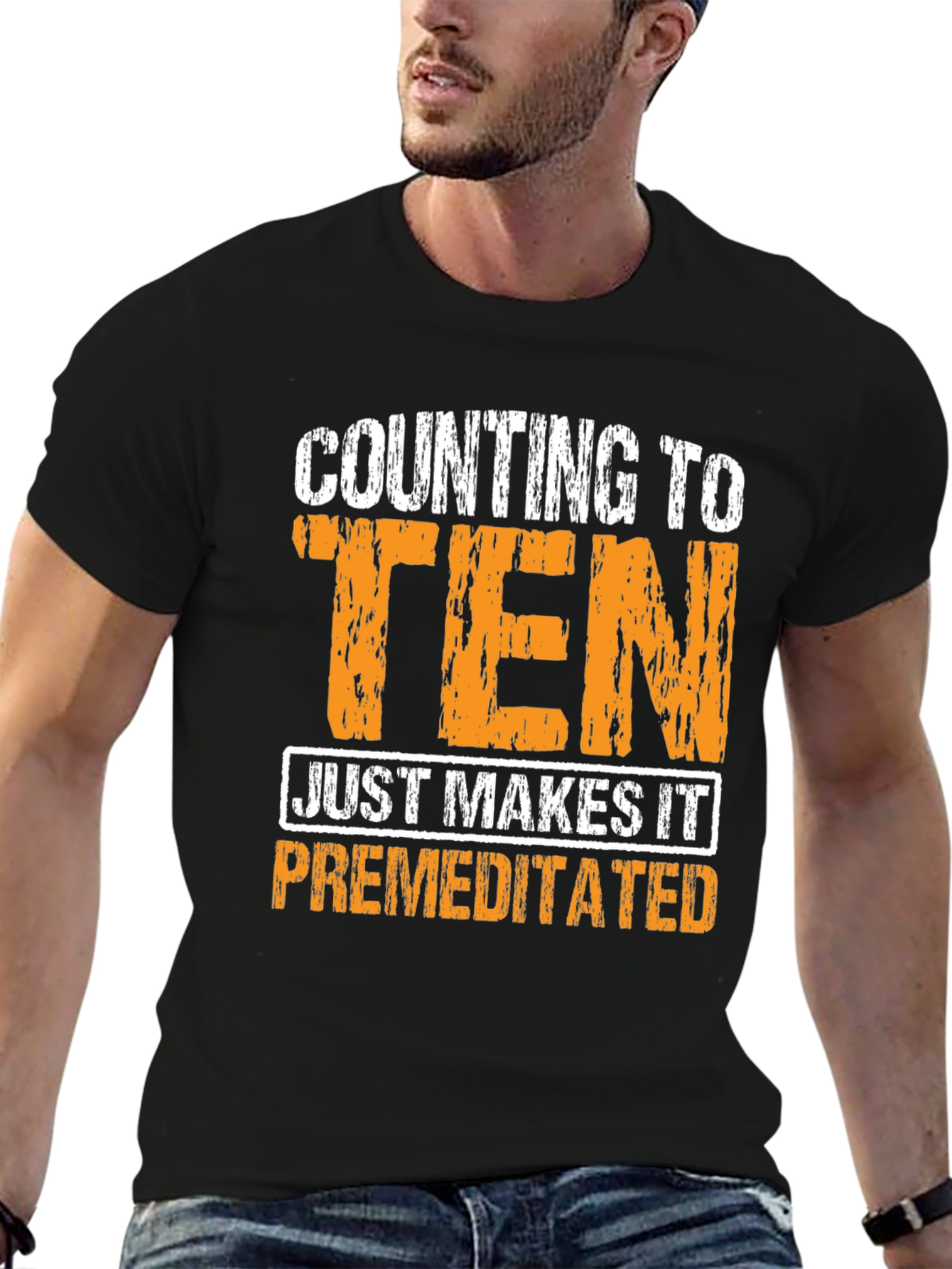 Counting to Ten - Funny Graphic T-Shirt