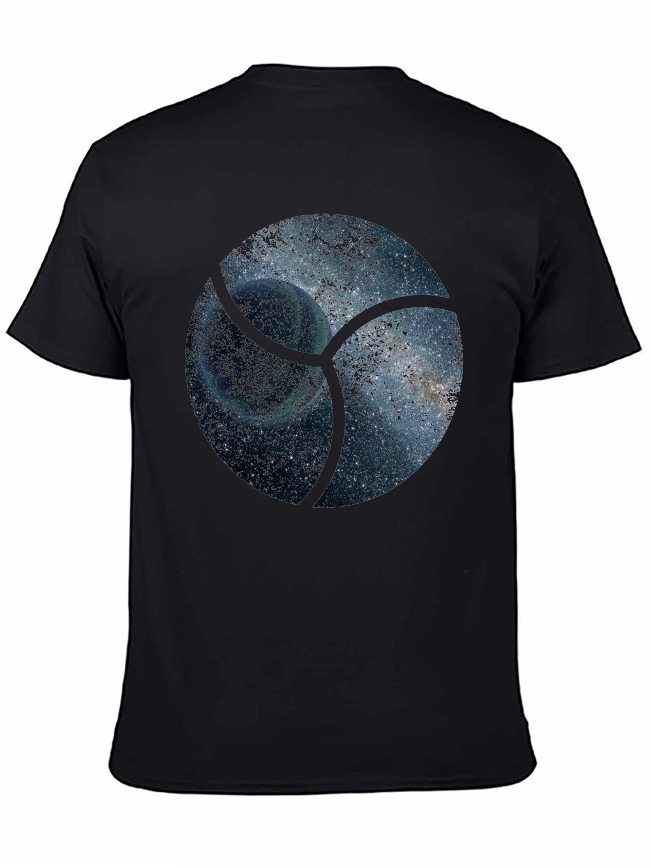 Cosmic Orb Mens Graphic T-Shirt - Black