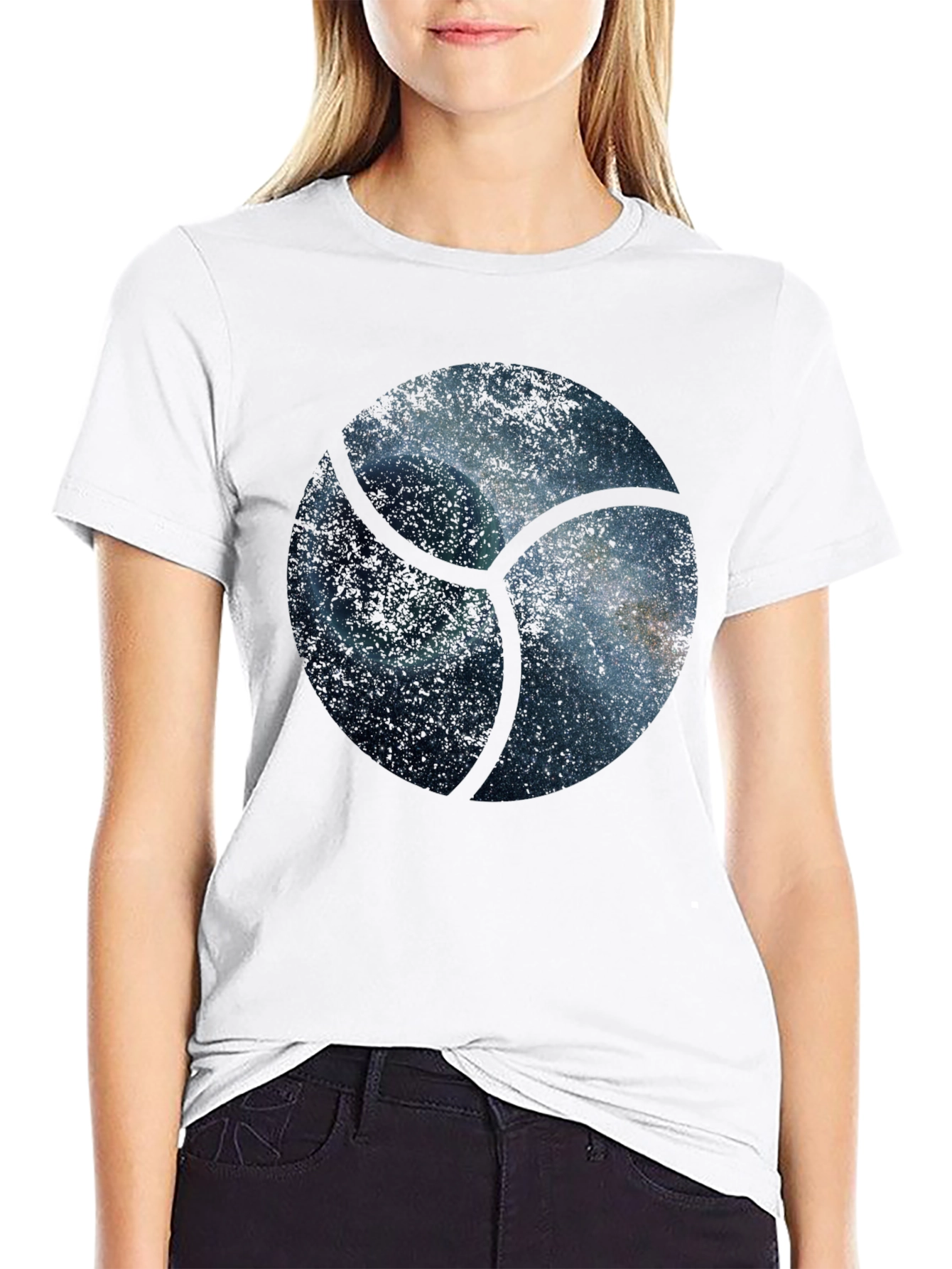 Cosmic Orb Mens Graphic T-Shirt - Black