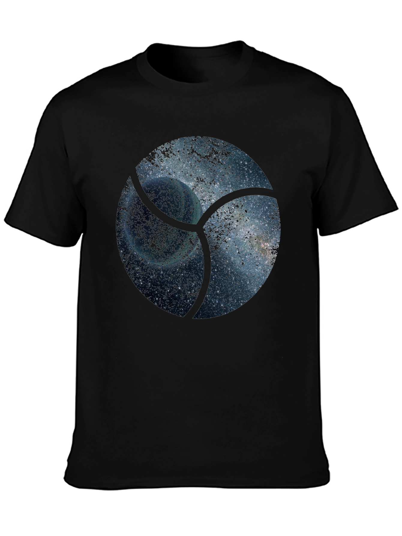 Cosmic Orb Mens Graphic T-Shirt - Black