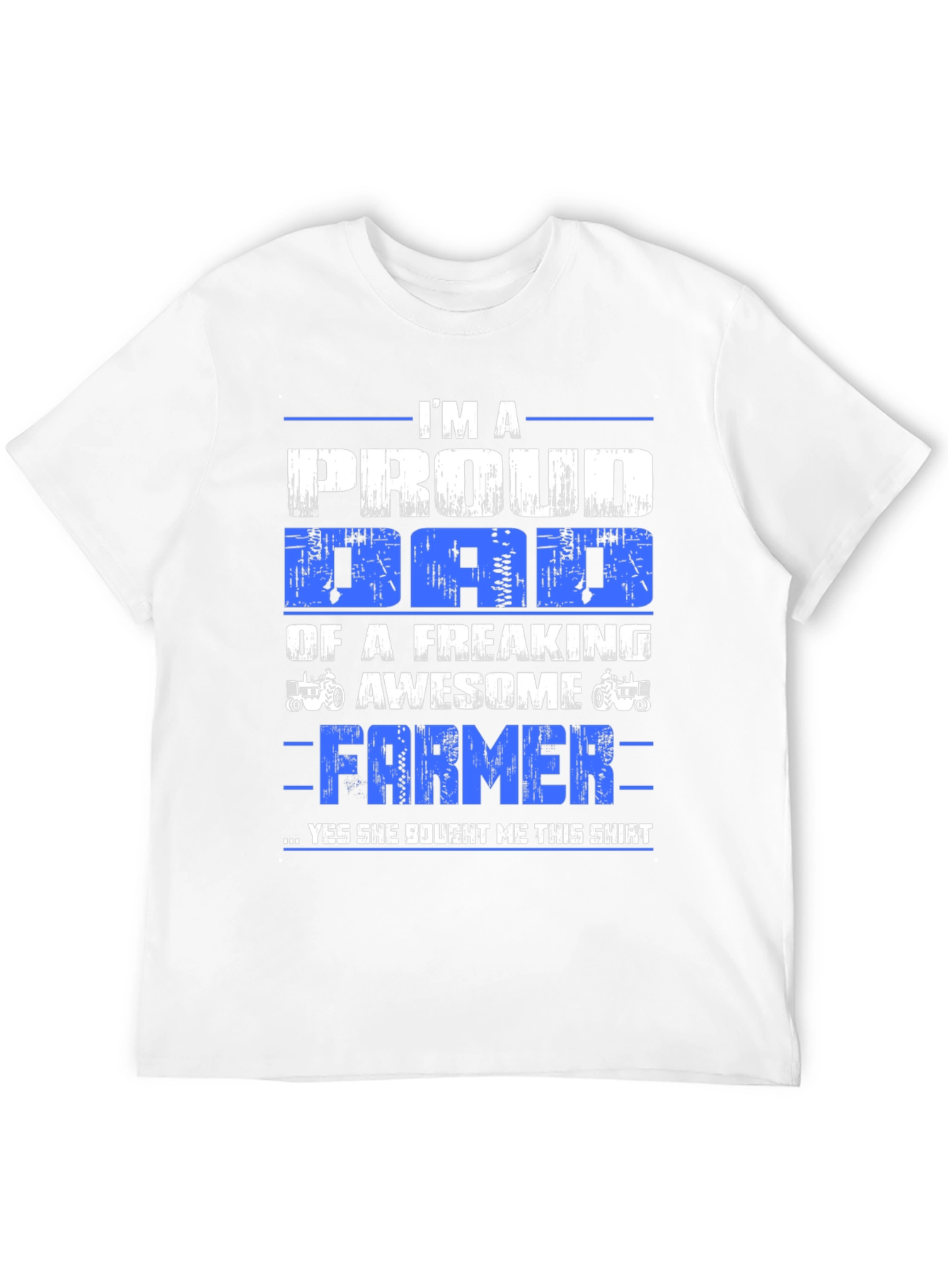 Proud Dad Farmer T-Shirt - Black Cotton Blend