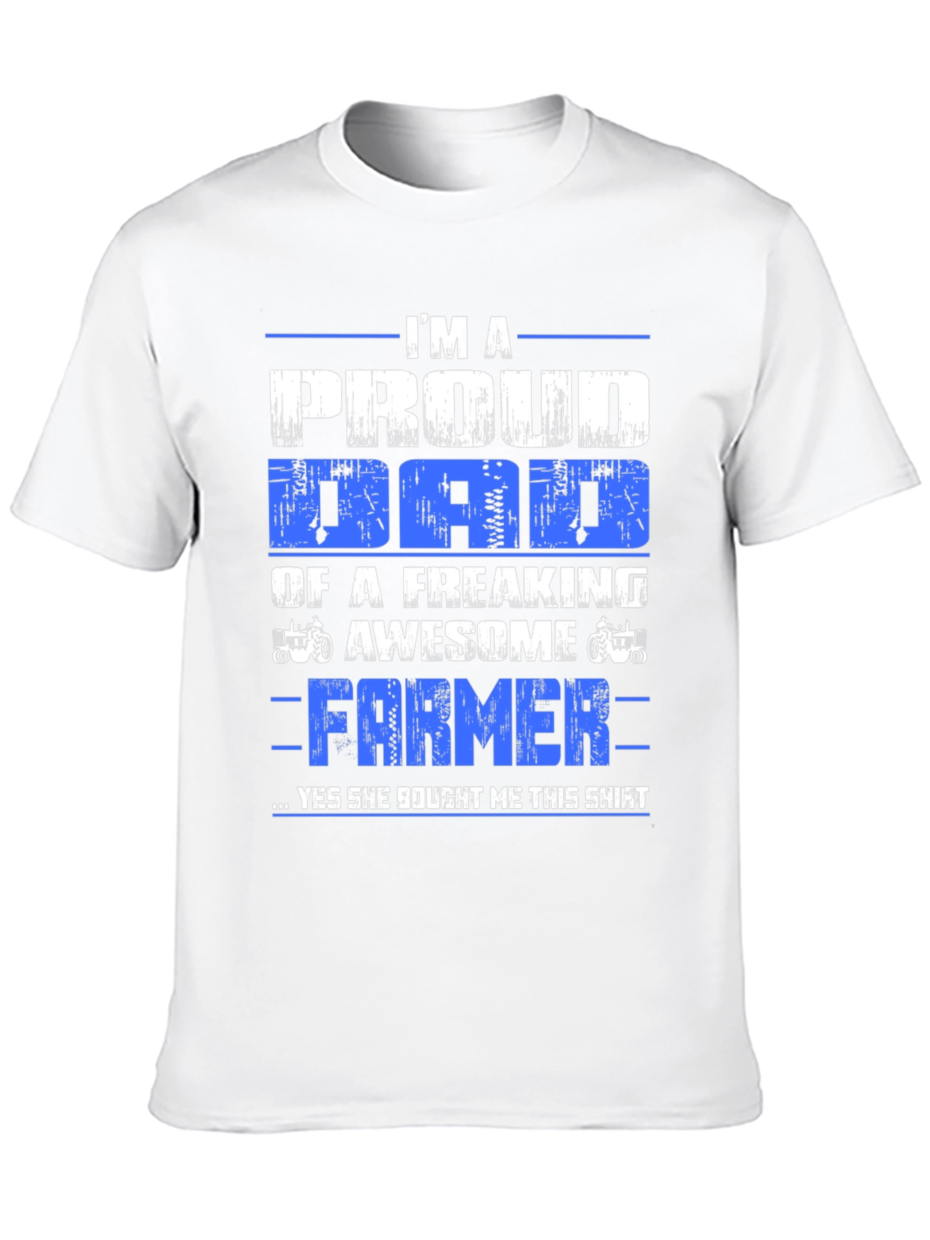 Proud Dad Farmer T-Shirt - Black Cotton Blend