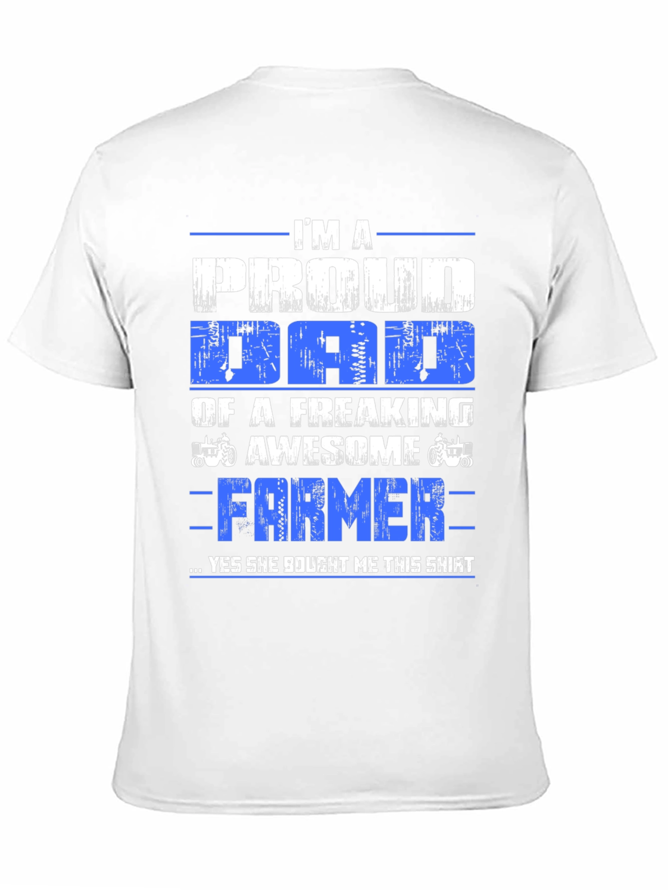 Proud Dad Farmer T-Shirt - Black Cotton Blend