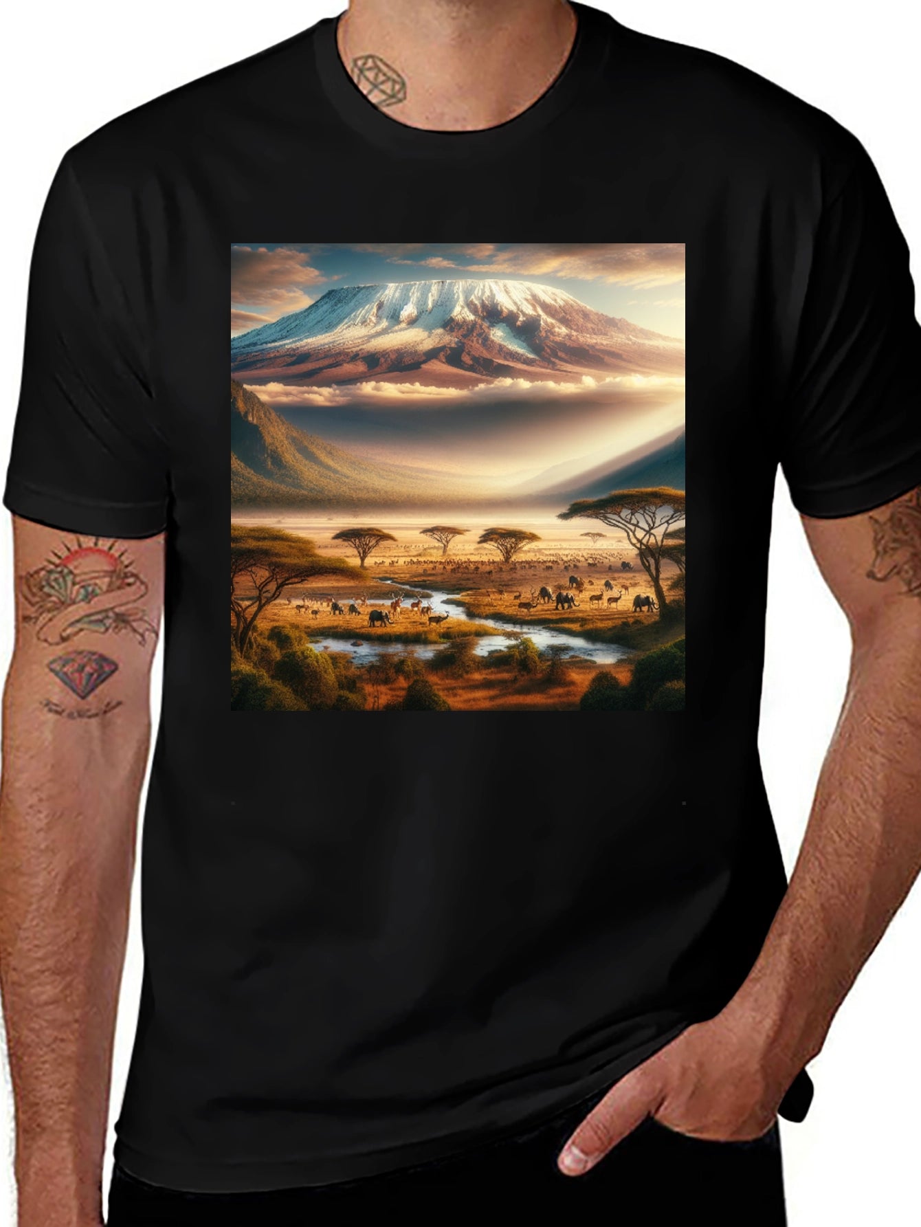 Kilimanjaro Safari Black T-Shirt