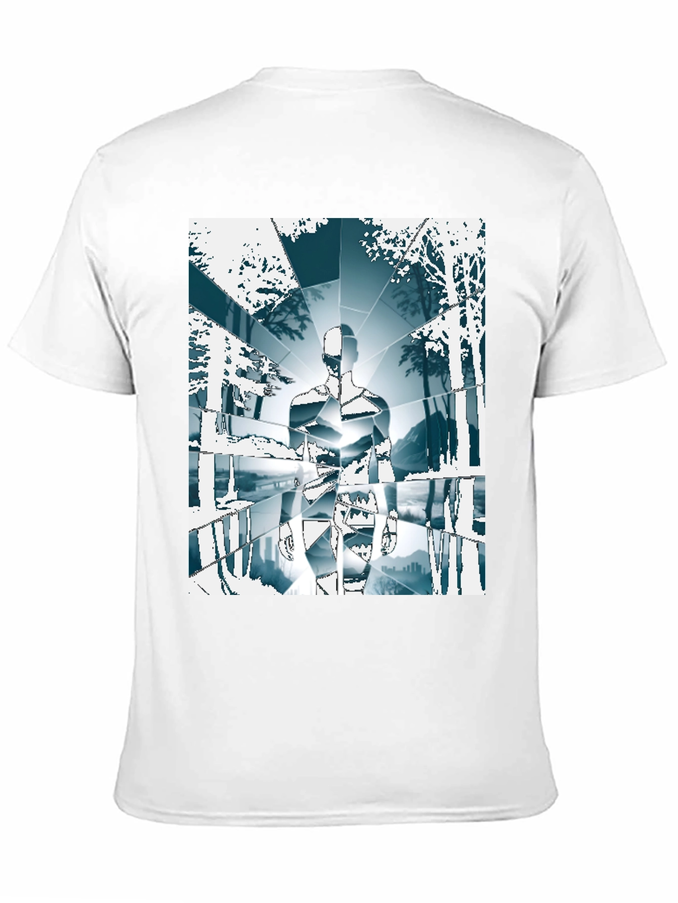 Geometric Human Landscape Graphic Tee