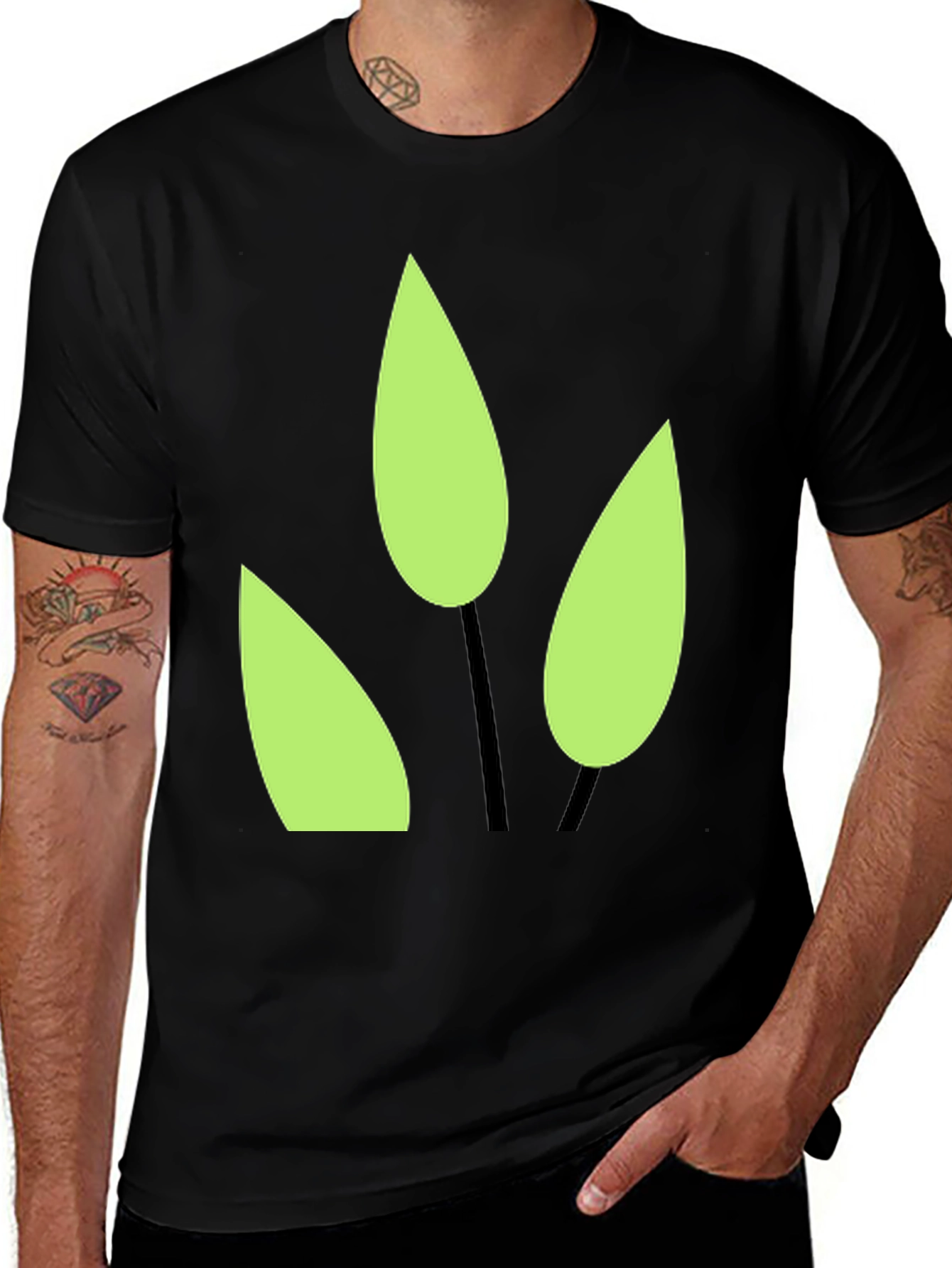 Nature Inspired Graphic Tee - Black