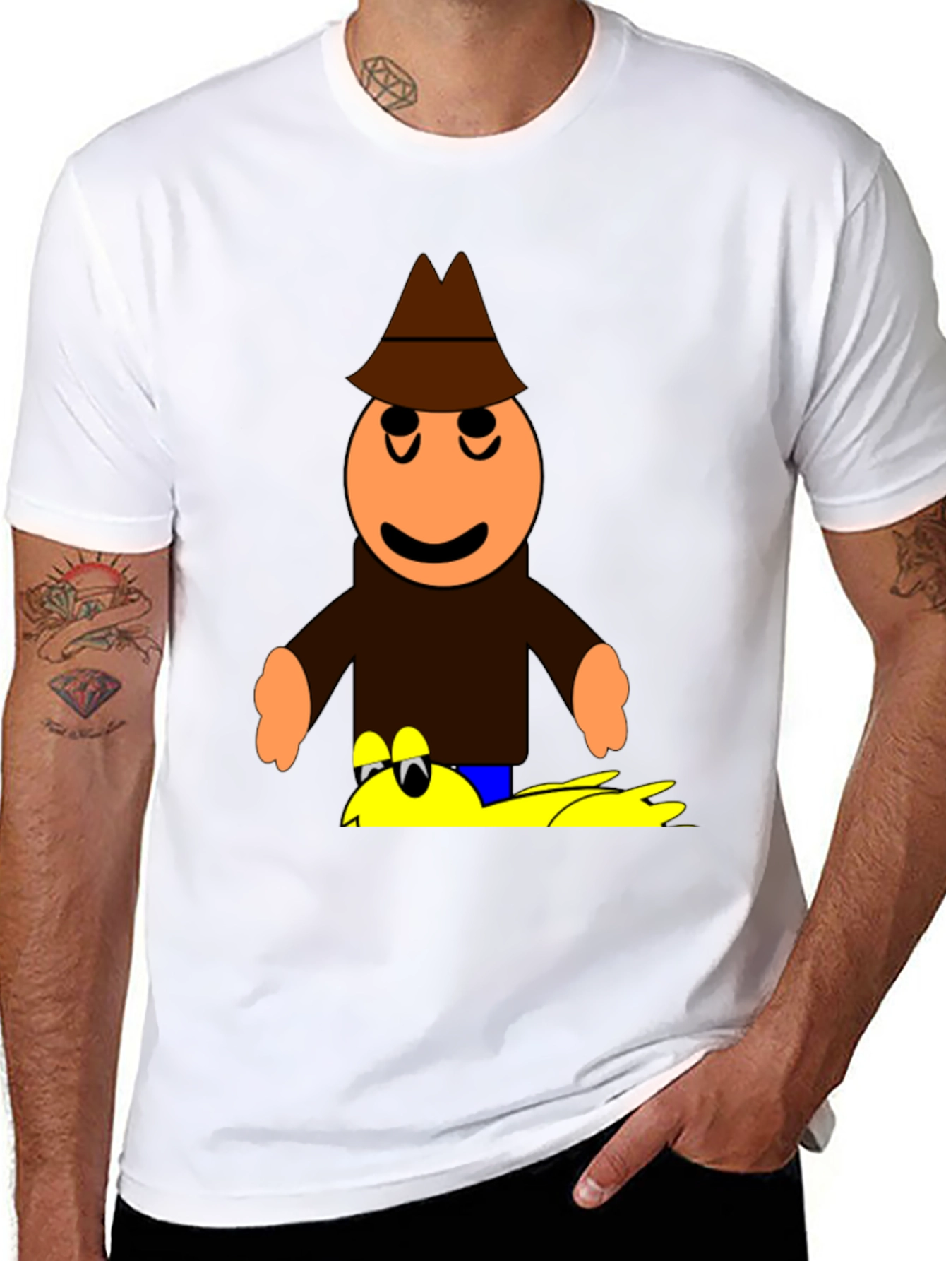 Cartoon Detective T-Shirt - Unique Graphic Tee